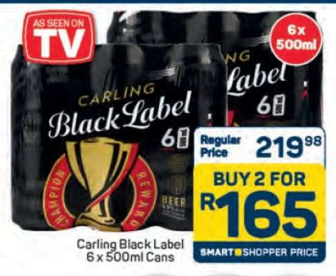 Carling Black Label 6 x 500ml Cans