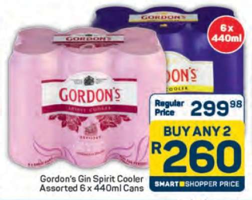 Gordon's Gin Spirit Cooler Assorted 6 x 440ml Cans