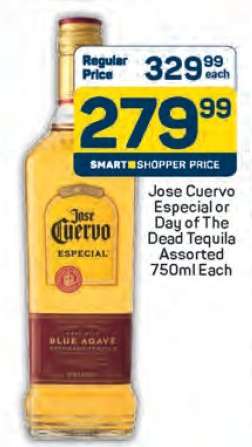 Jose Cuervo Especial or Day of the Dead Tequila Assorted 750ml Each