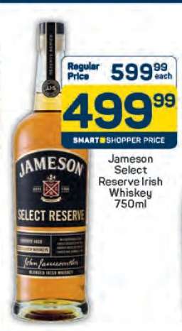 Jameson Select Reserve Irish Whiskey 750ml