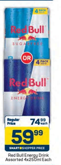 Red Bull Energy Drink Assorted 4x250ml Each