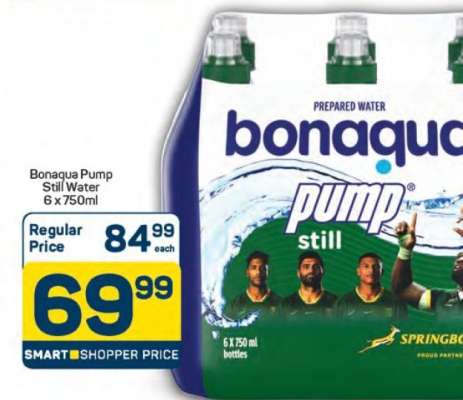 Bonaqua Pump Still Water 6 x 750ml