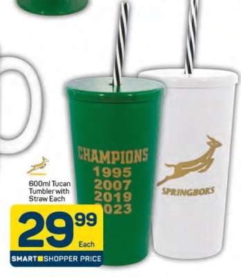 600ml Tucan Tumbler with Straw Each