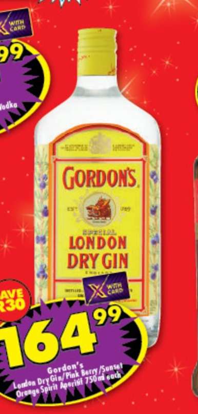 Gordon's London Dry Gin/Pink Berry/Sunset Orange Spirit Aperitif 750 ml