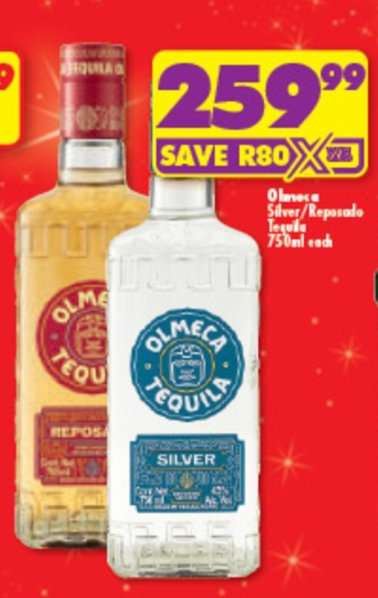 OLMECA SILVER/REPOSADO TEQUILA 750ml each