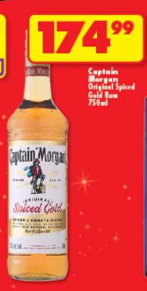 CAPTAIN MORGAN ORIGINAL SPICED GOLD RUM 750ml