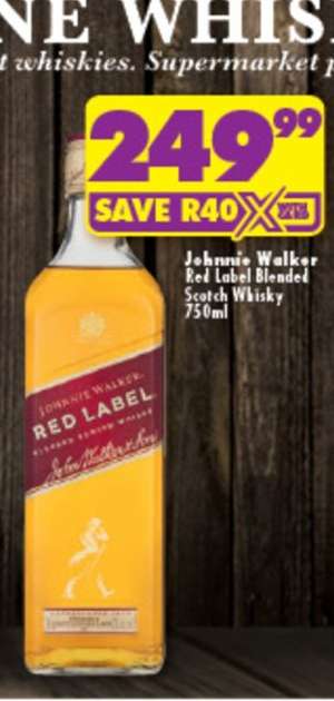 Johnnie Walker Red Label Blended Scotch Whisky 750ml