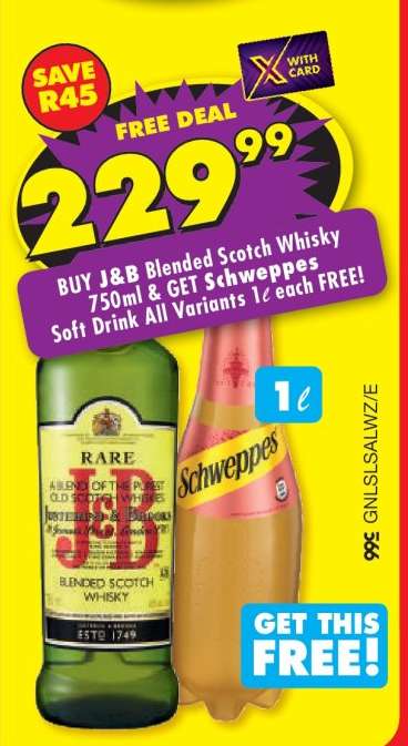 J&B BLENDED SCOTCH WHISKY 750ml