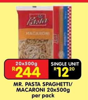 MR. PASTA SPAGHETTI/MACARONI 20x500g