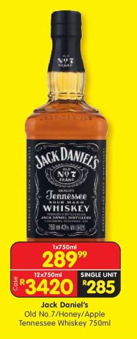 JACK DANIEL’S OLD NO. 7/HONEY/APPLE TENNESSEE WHISKEY 750ml
