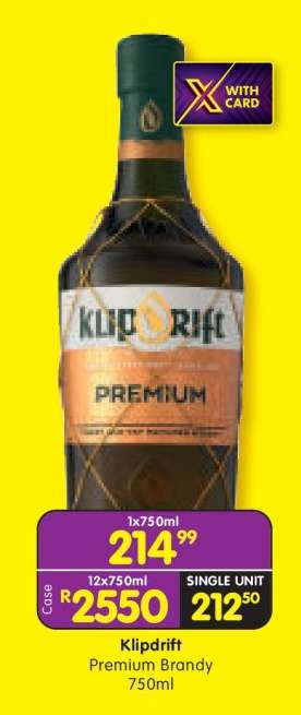 KLIPDRIFT PREMIUM BRANDY 750ml