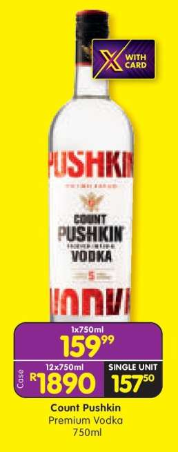 Count Pushkin Premium Vodka 750ml