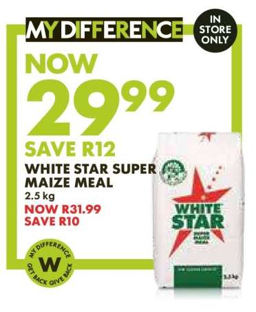 WHITE STAR SUPER MAIZE MEAL
