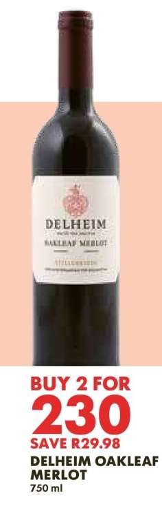 DELHEIM OAKLEAF MERLOT