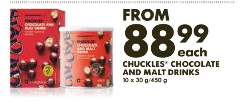 CHUCKLES® CHOCOLATE AND MALT DRINKS