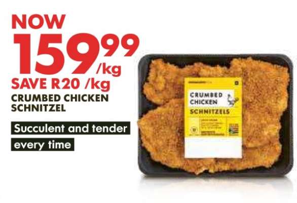 Crumbed Chicken Schnitzel