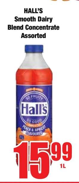 HALL'S Smooth Dairy Blend Concentrate Assorted