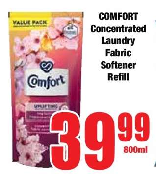COMFORT Concentrated Laundry Fabric Softener Refill