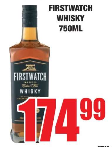 FIRSTWATCH WHISKY 750ML