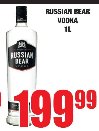 RUSSIAN BEAR VODKA 1L