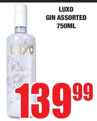LUXO GIN ASSORTED 750ML