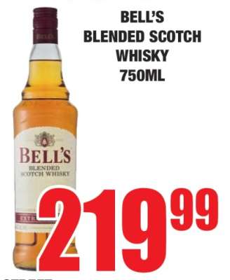 BELL'S BLENDED SCOTCH WHISKY 750ml
