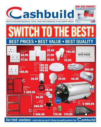 Cashbuild catalogue  - 25/05/2026 - 21/06/2026.