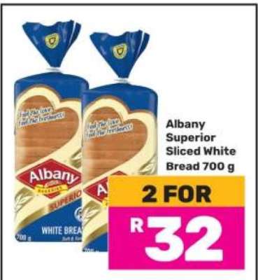 Albany Superior Sliced White Bread 700 g