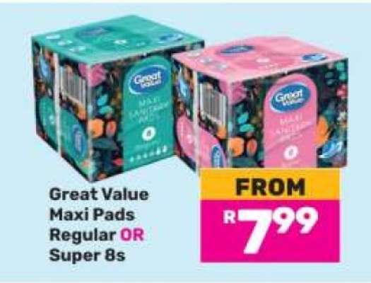 Great Value Maxi Pads