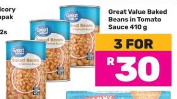 Great Value Baked Beans in Tomato Sauce 410 g