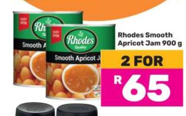 Rhodes Smooth Apricot Jam 900 g