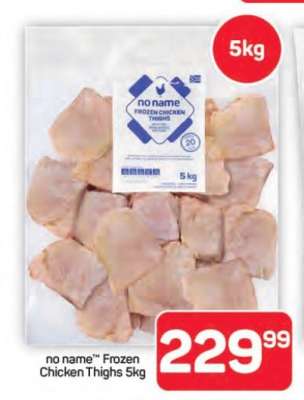no name™ Frozen Chicken Thighs 5kg
