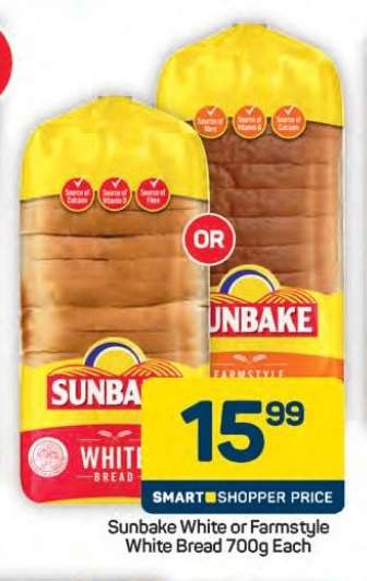 Sunbake White or Farmstyle White Bread