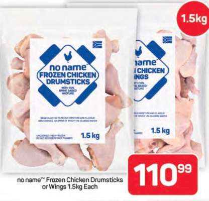 no name™ Frozen Chicken Drumsticks or Wings