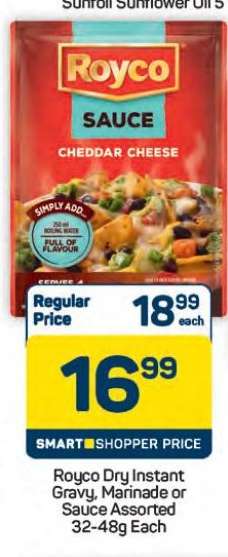 Royco Dry Instant Gravy, Marinade or Sauce Assorted