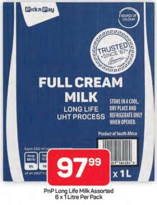 PnP Long Life Milk Assorted