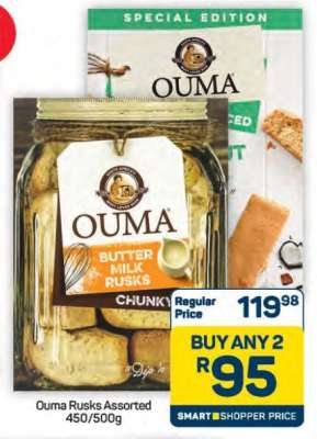 Ouma Rusks Assorted
450/500g
