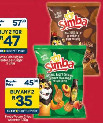 Simba Potato Chips Assorted 120g