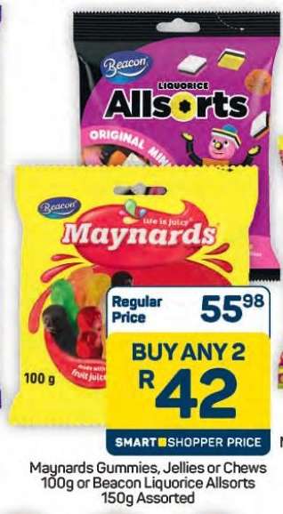 Maynards Gummies, Jellies or Chews / Beacon Liquorice Allsorts