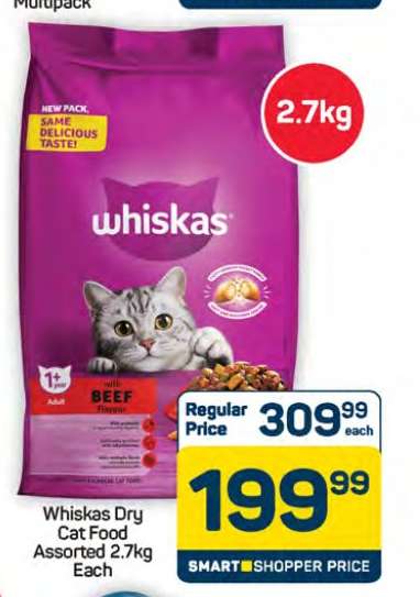 Whiskas Dry Cat Food Assorted 2.7kg