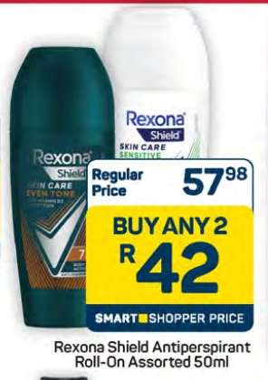 Rexona Shield Antiperspirant Roll-On Assorted 50ml