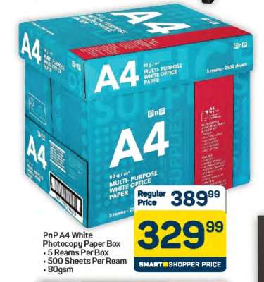 PnP A4 White Photocopy Paper Box