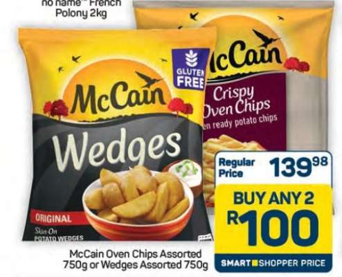 McCain Oven Chips Assorted 750g or Wedges Assorted 750g