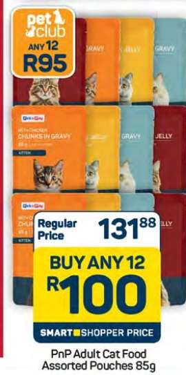 PnP Adult Cat Food Assorted Pouches 85g
