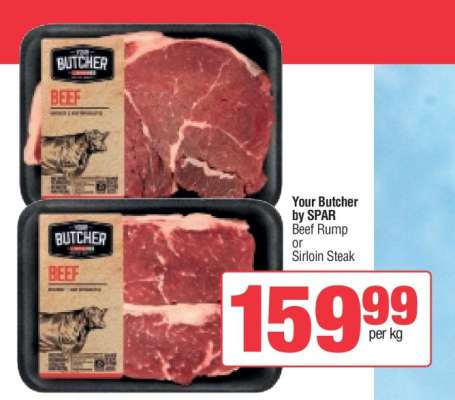 Your Butcher by SPAR Beef Rump or Sirloin Steak