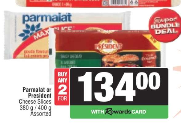 Parmalat or President Cheese Slices
