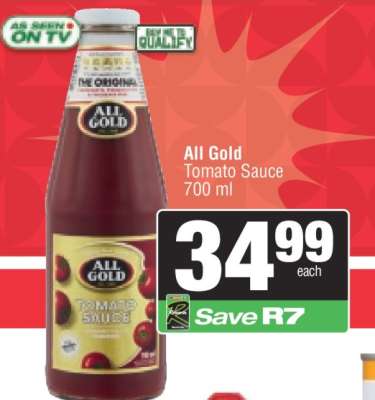 ALL GOLD Tomato Sauce