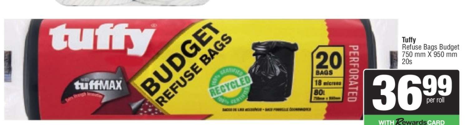 Tuffy Refuse Bags Budget