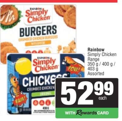 Rainbow Simply Chicken Range
