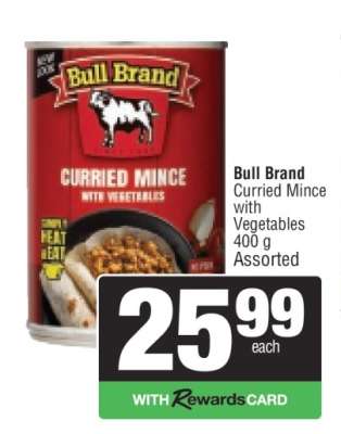 BULL BRAND Curried Mince With Vegetables